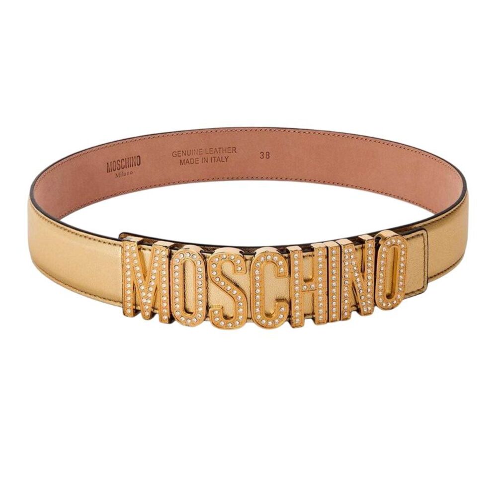 Moschino Womens/Ladies Leather Belt / Gold